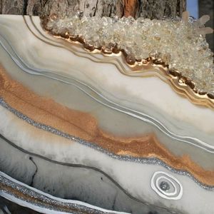 10"x40" Resin Geode Wall Art